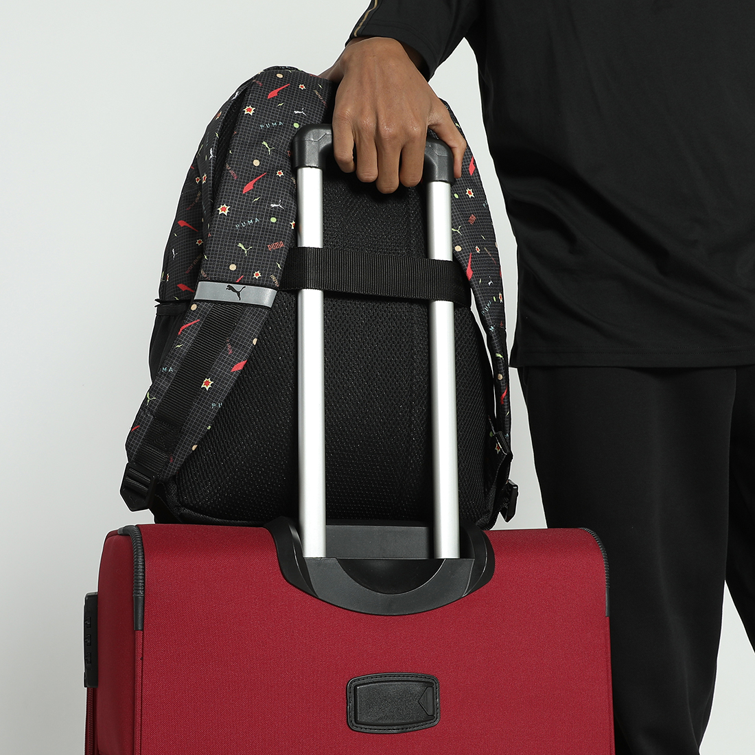 PUMA Unisex Typography Black Backpack